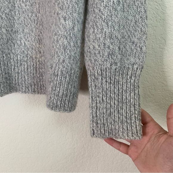 Vince womens gray marked chunky knit funnel neck wool sweater XS - Picture 7 of 7